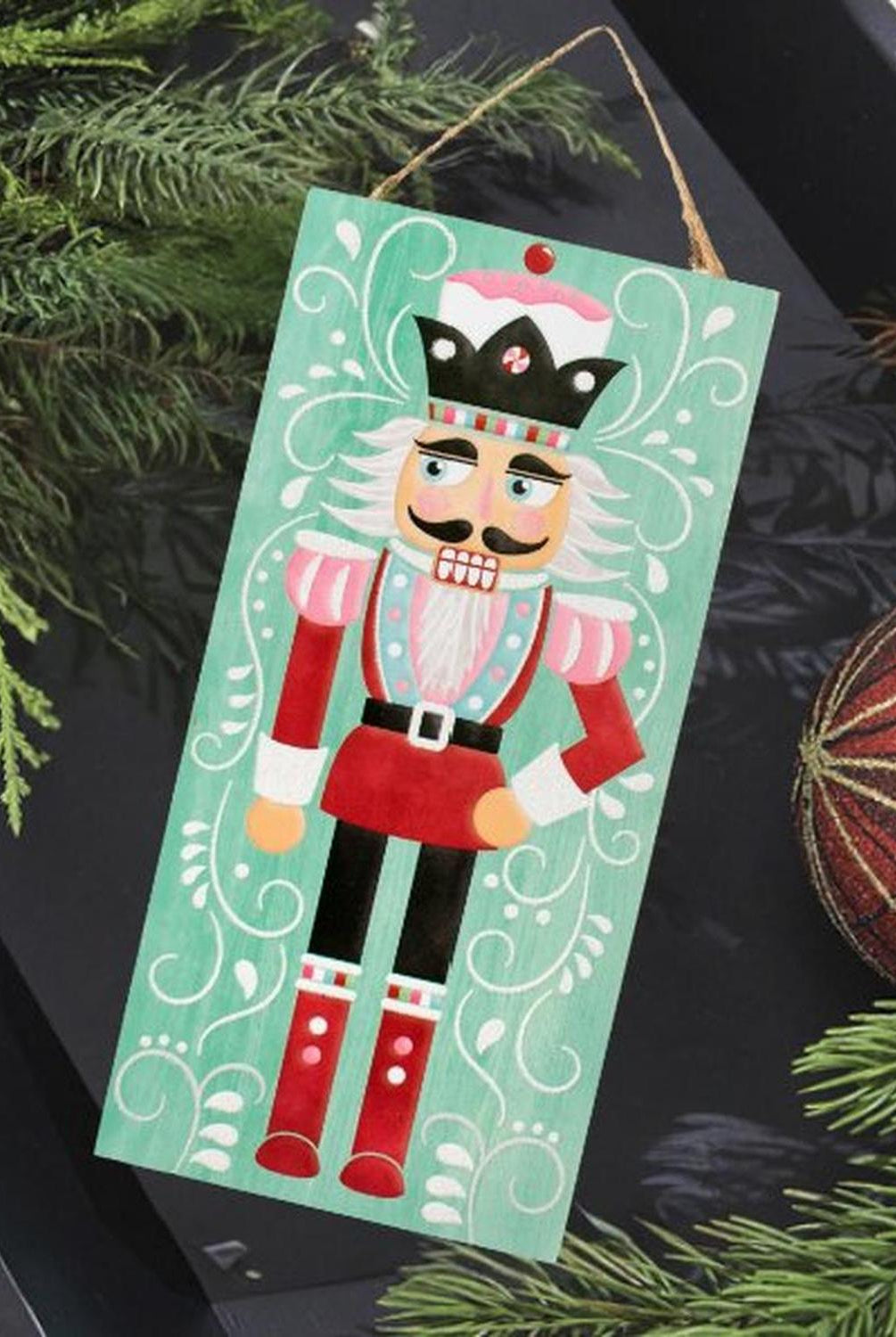 Shop For 12" Wooden Sign: Nutcracker Mint Green at Michelle's aDOORable Creations
