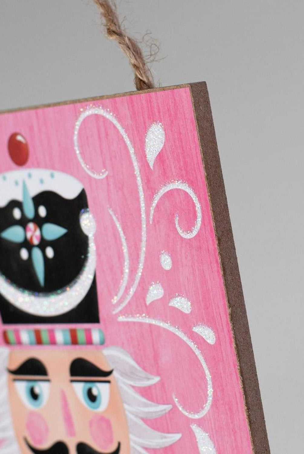 12" Wooden Sign: Nutcracker Pink
