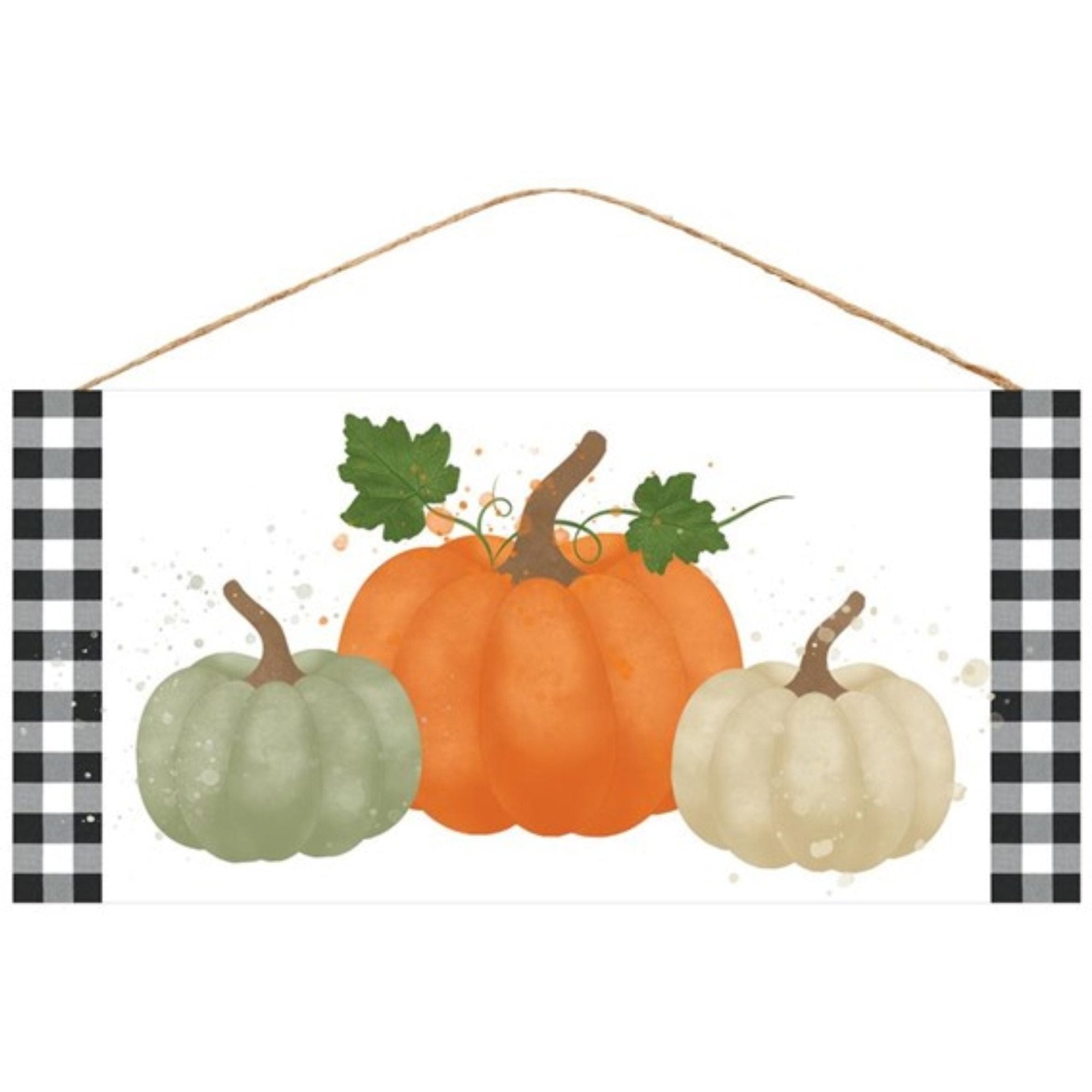 Shop For 12" Wooden Sign: Watercolor Pumpkins at Michelle's aDOORable Creations