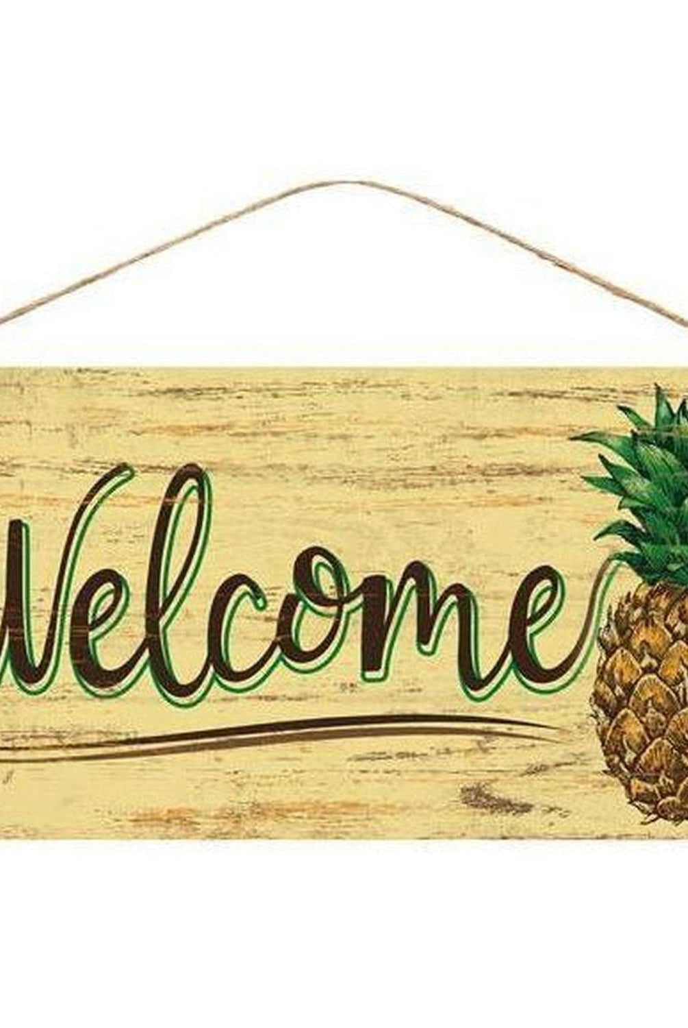 Shop For 12" Wooden Sign: Welcome Pineapple at Michelle's aDOORable Creations
