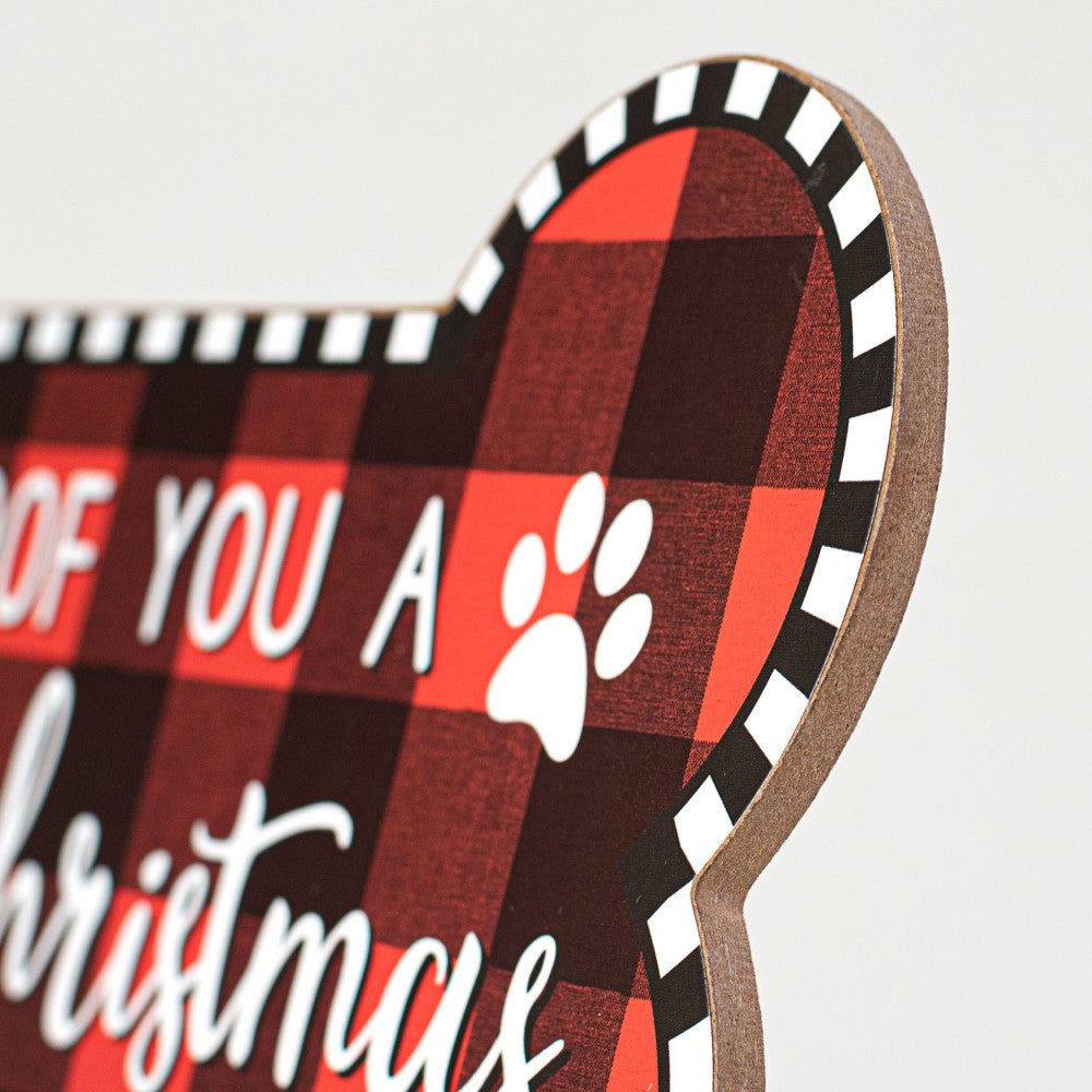 Shop For 12" Wooden Sign: Woof Merry Christmas at Michelle's aDOORable Creations