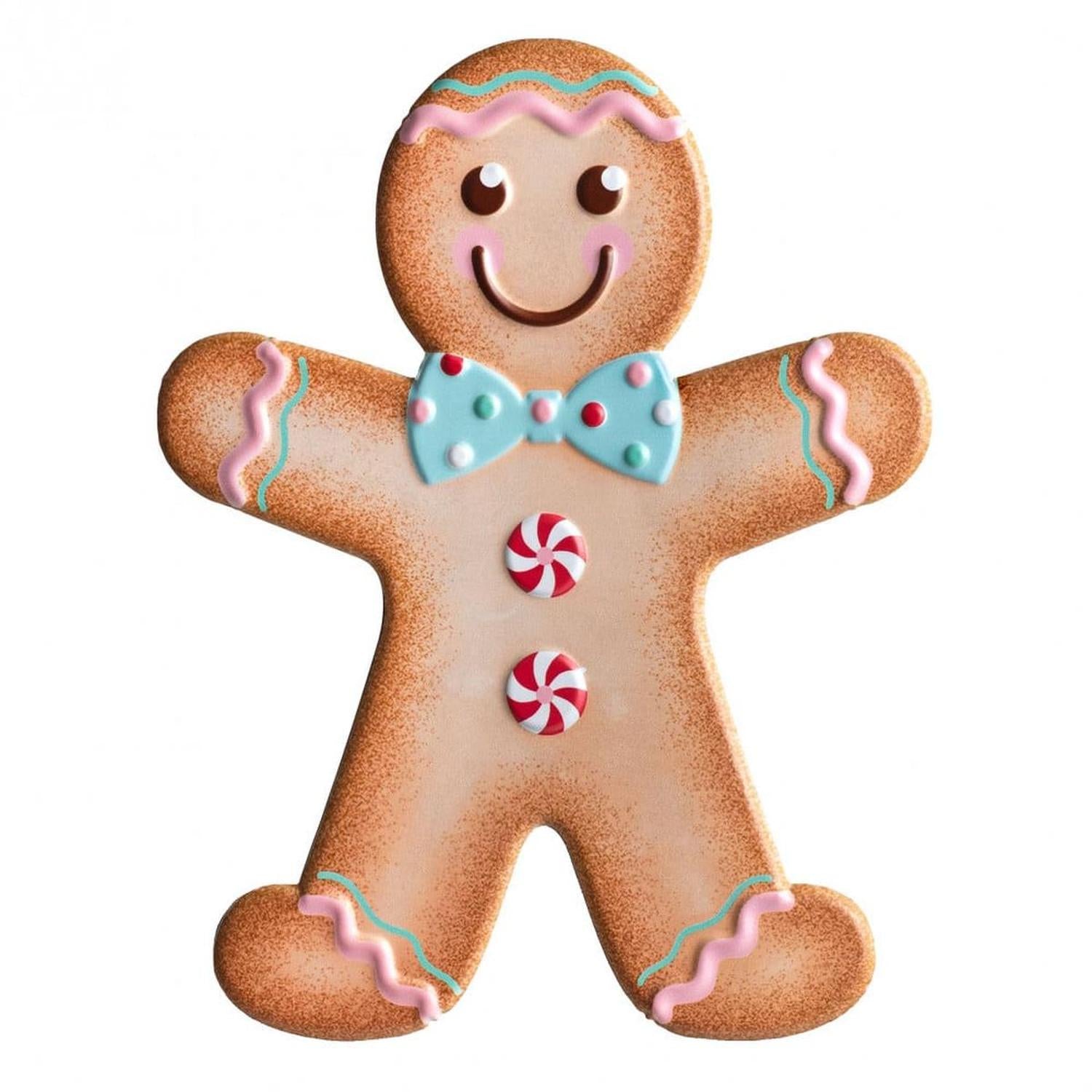 Shop For 13" Metal Embossed Gingerbread: Boy (Pink) at Michelle's aDOORable Creations