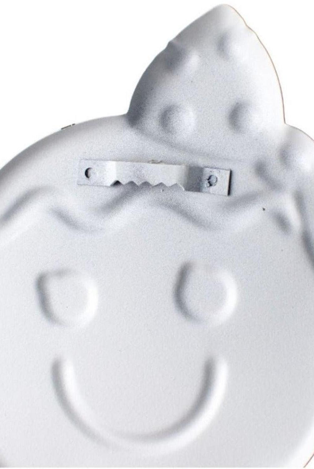 13" Metal Embossed Gingerbread: Girl (Red)