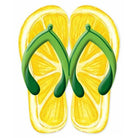 Shop For 13" Metal Embossed Flip Flops: Lemon at Michelle's aDOORable Creations