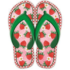 Shop For 13" Metal Embossed Flip Flops: Strawberry Gingham at Michelle's aDOORable Creations