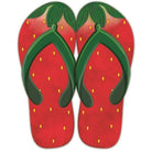 Shop For 13" Metal Embossed Flip Flops: Strawberry at Michelle's aDOORable Creations
