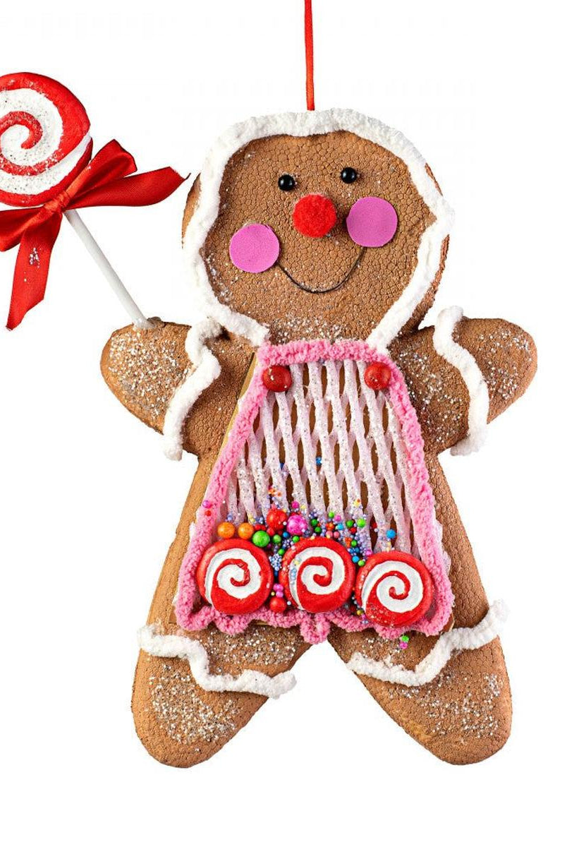 Shop For 13" Pink Gingerbread Ornament at Michelle's aDOORable Creations