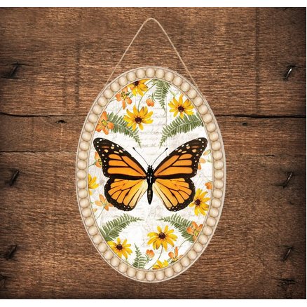 Shop For 13" Wooden Oval Sign: Monarch Butterfly at Michelle's aDOORable Creations
