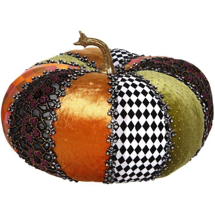 Shop For 14" Designer Diamond Trim Pumpkin: Multi at Michelle's aDOORable Creations