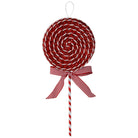 Shop For 14" Glitter Lollipop Bow Pick: Red & White at Michelle's aDOORable Creations