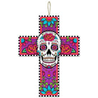 Shop For 14" Sugar Skull Cross Sign at Michelle's aDOORable Creations