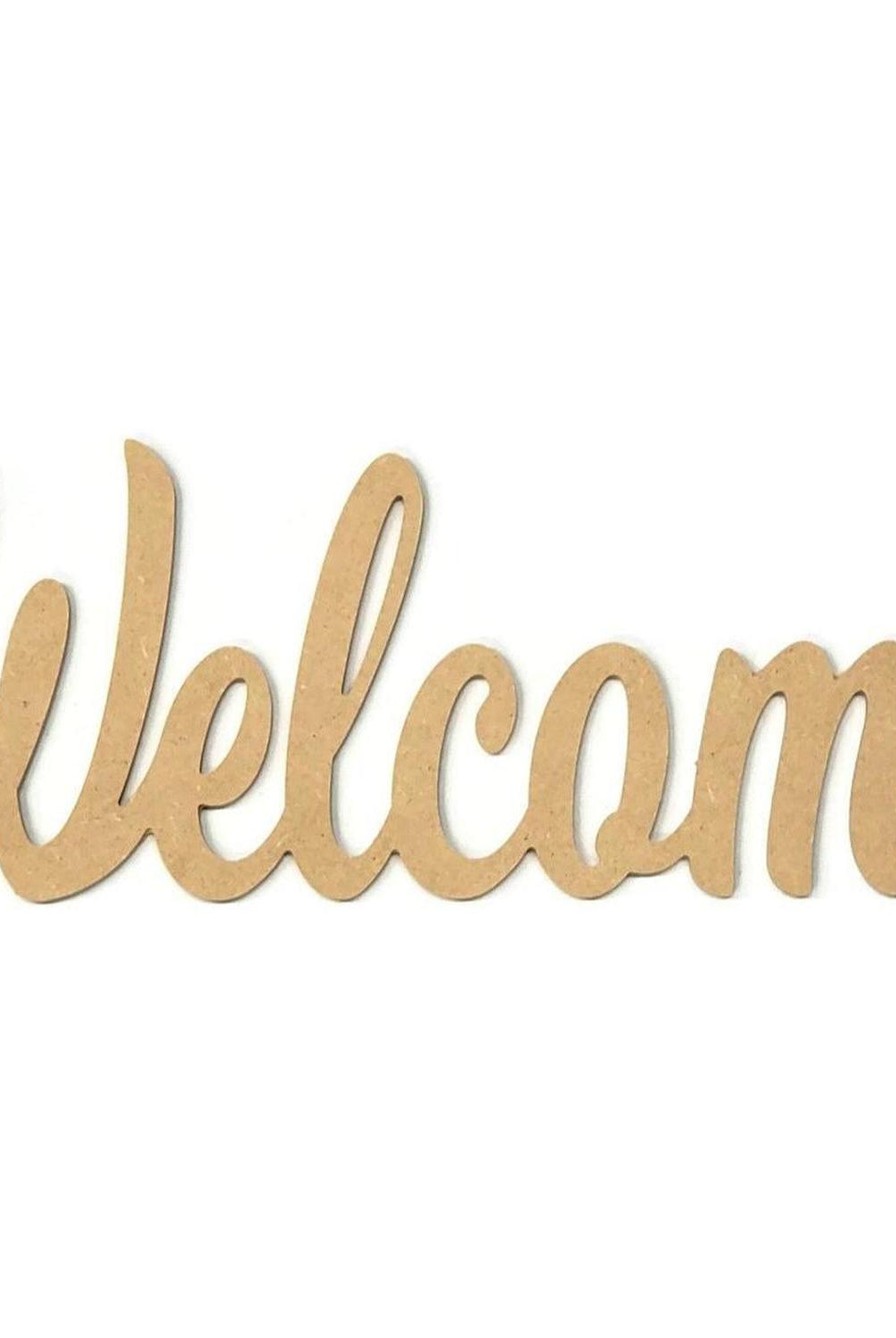 14" Unpainted MDF Wood Welcome Cutout