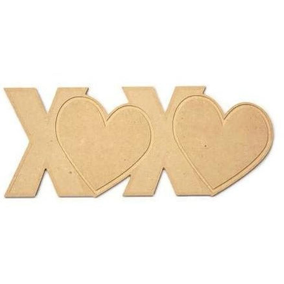 Shop For 14" Unpainted MDF XOXO Word Cutout at Michelle's aDOORable Creations