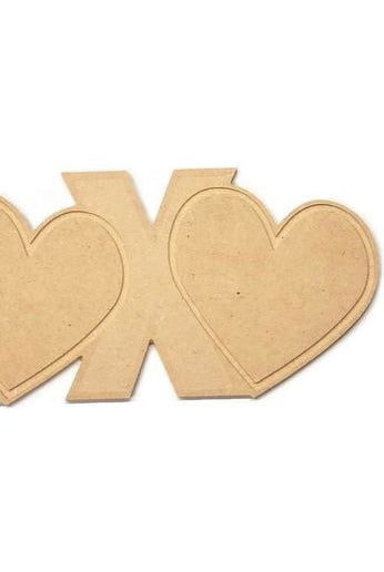 14" Unpainted MDF XOXO Word Cutout - Michelle's aDOORable Creations - Unfinished Wood Cutouts