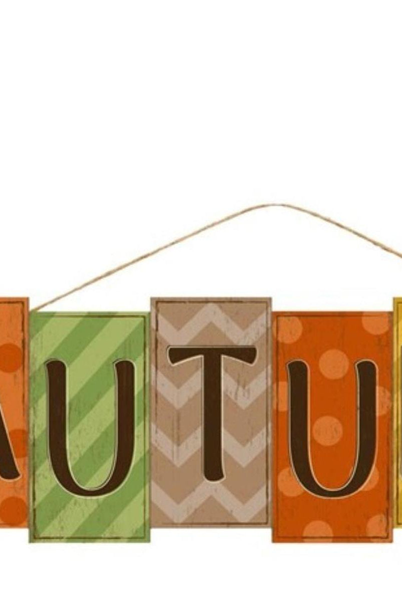 Shop For 14" Wooden Sign: Autumn Block at Michelle's aDOORable Creations