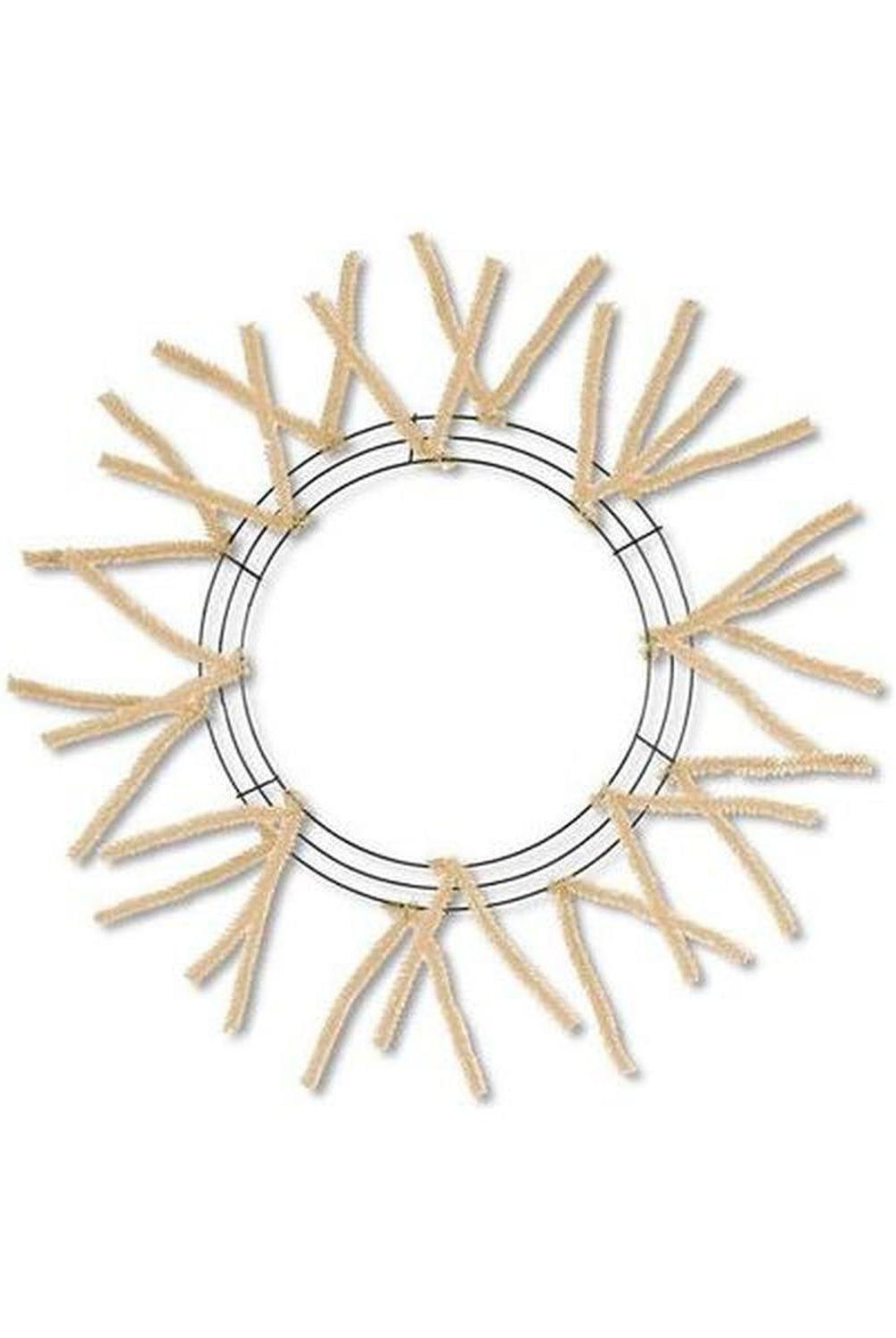 15-24" Pencil Work Wreath Form: Burlap