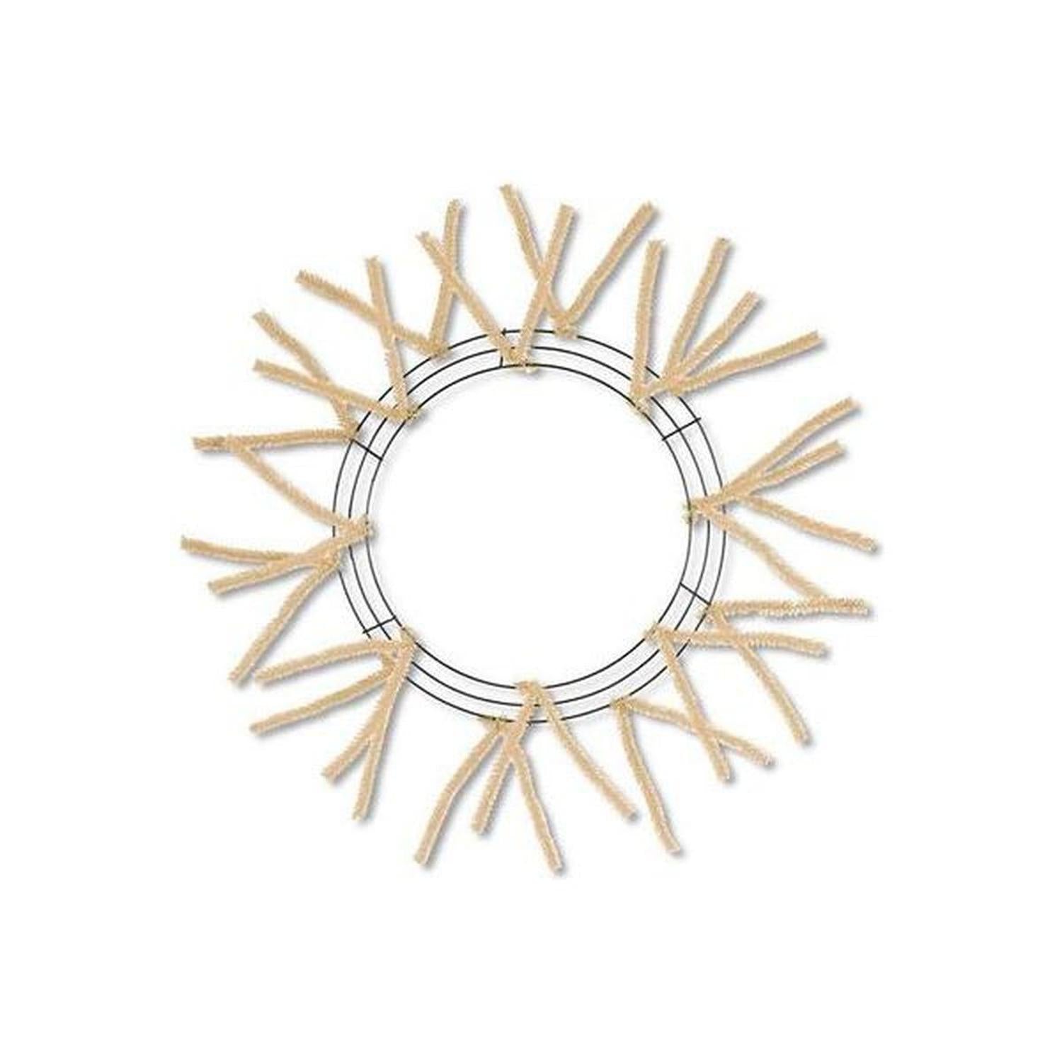 15-24" Pencil Work Wreath Form: Burlap