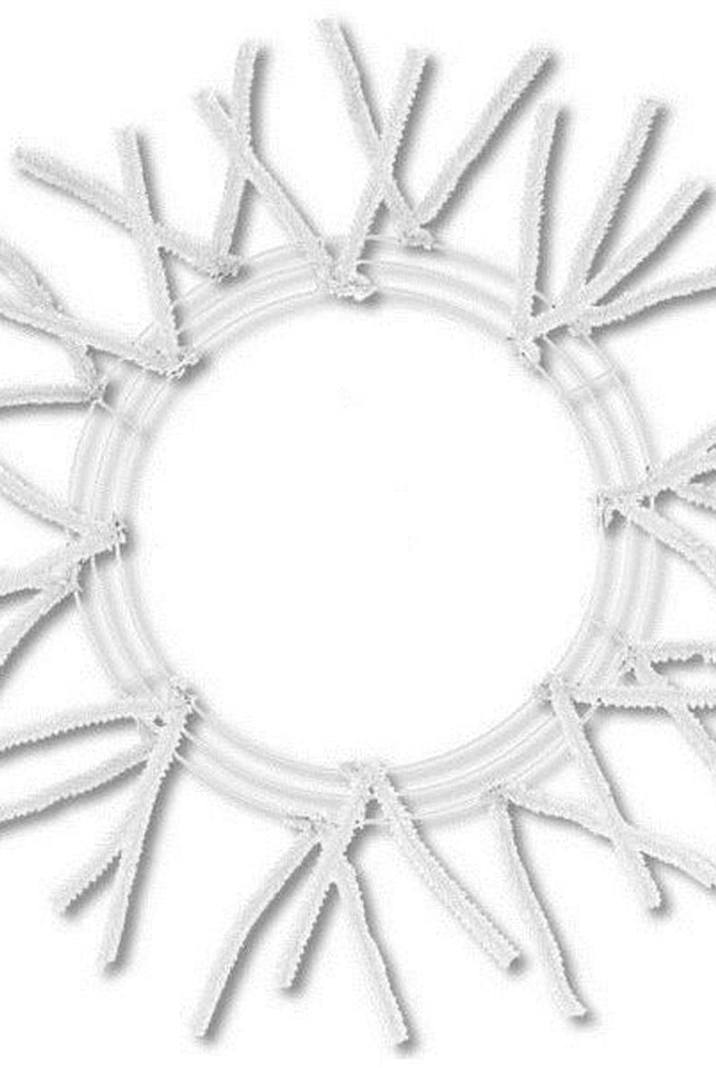 15-24" Pencil Work Wreath Form: White