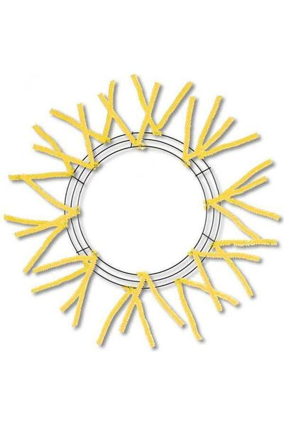 15-24" Pencil Work Wreath Form: Yellow - Michelle's aDOORable Creations - Work Wreath Form