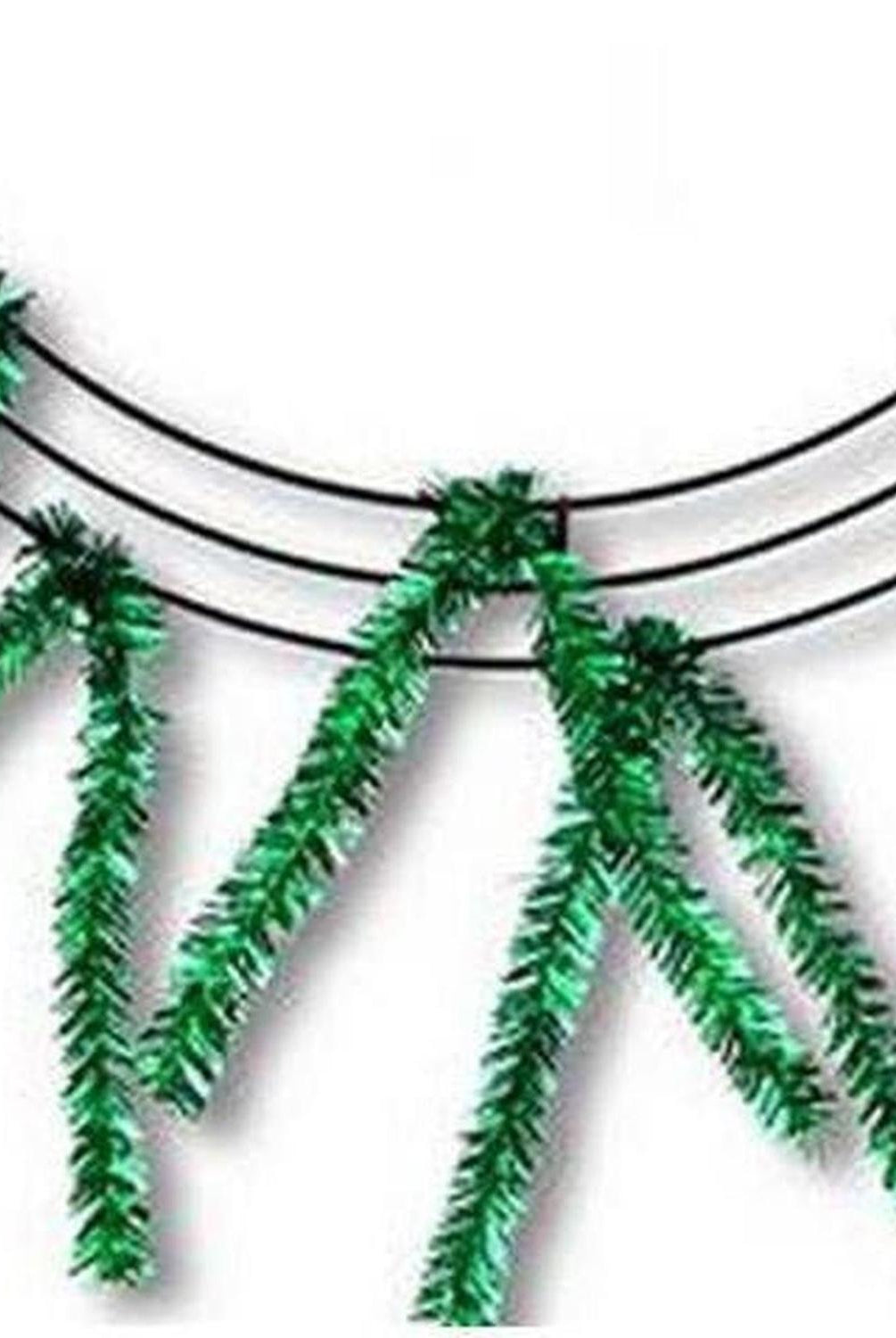15-24" Tinsel Work Wreath Form: Emerald Green