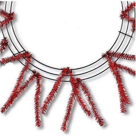 Shop For 15 - 24" Tinsel Work Wreath Form: Metallic Red at Michelle's aDOORable Creations