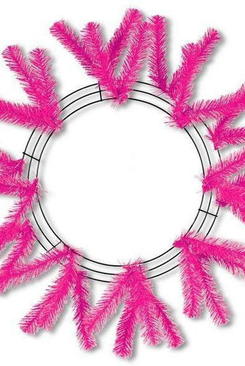 15-24" Work Wreath Form: Hot Pink