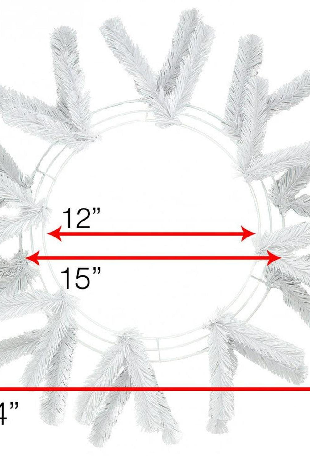 15-24" Work Wreath Form: White