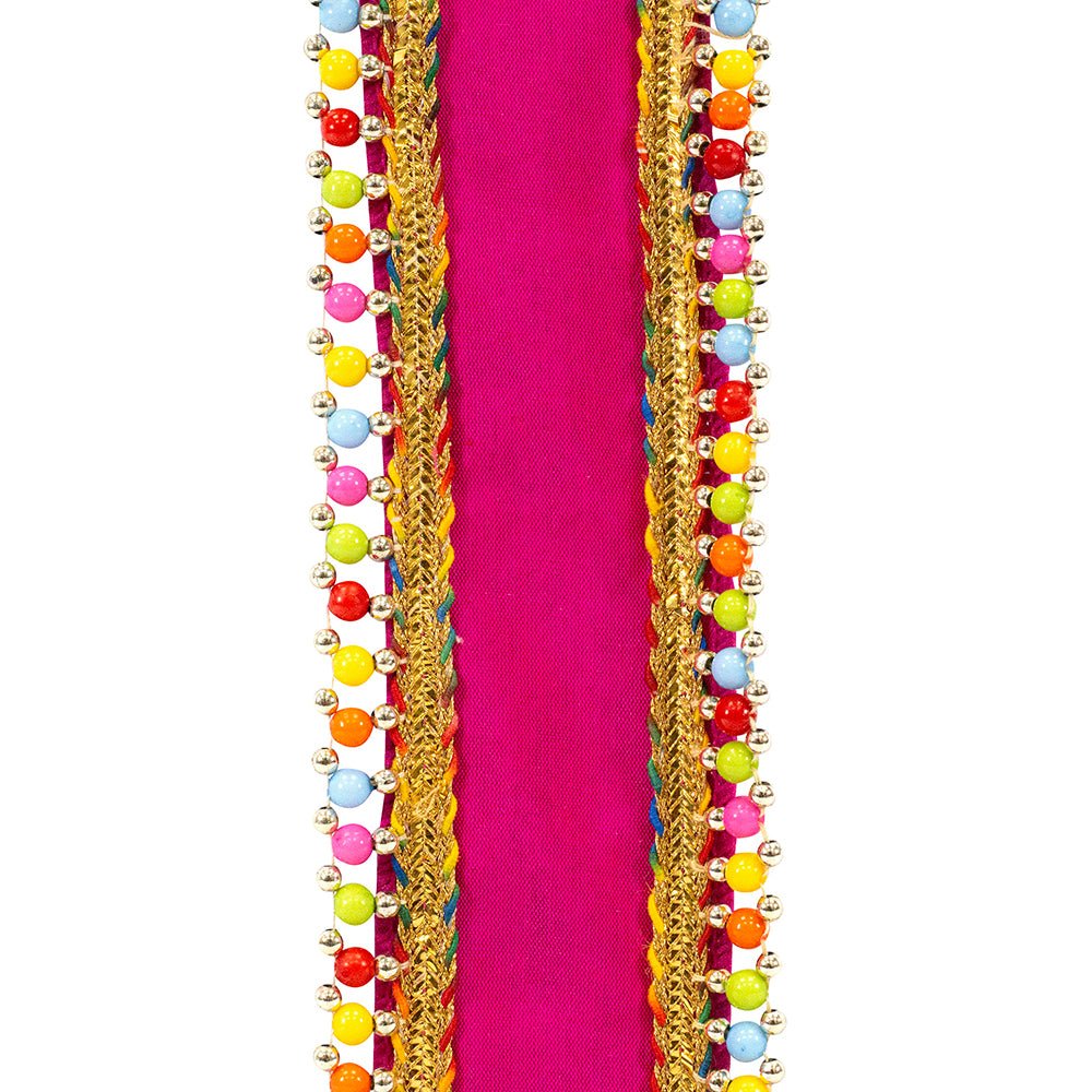 Shop For 1.5" Beaded Candy Edge Ribbon: Fuchsia (5 Yards) at Michelle's aDOORable Creations