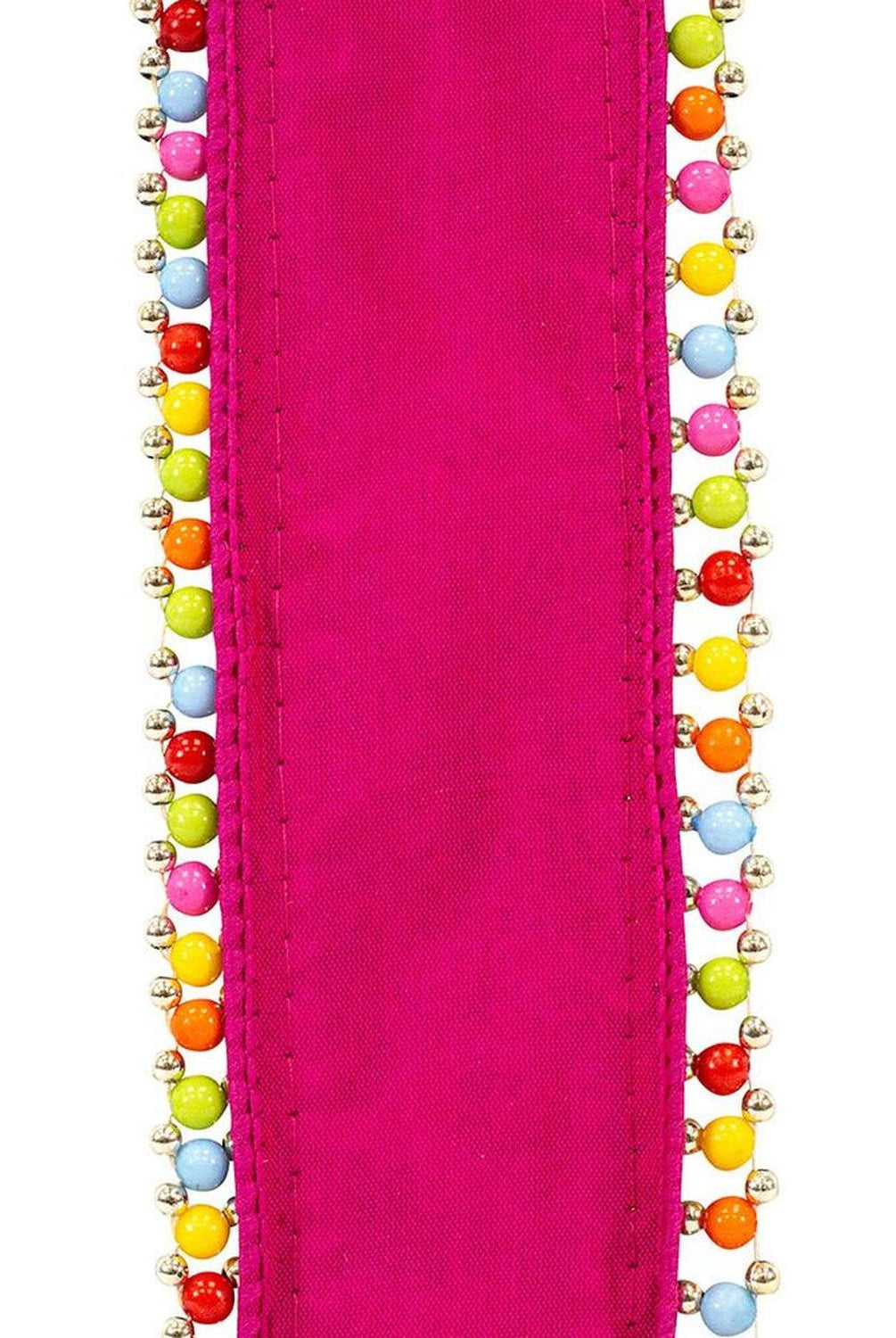 Shop For 1.5" Beaded Candy Edge Ribbon: Fuchsia (5 Yards) at Michelle's aDOORable Creations