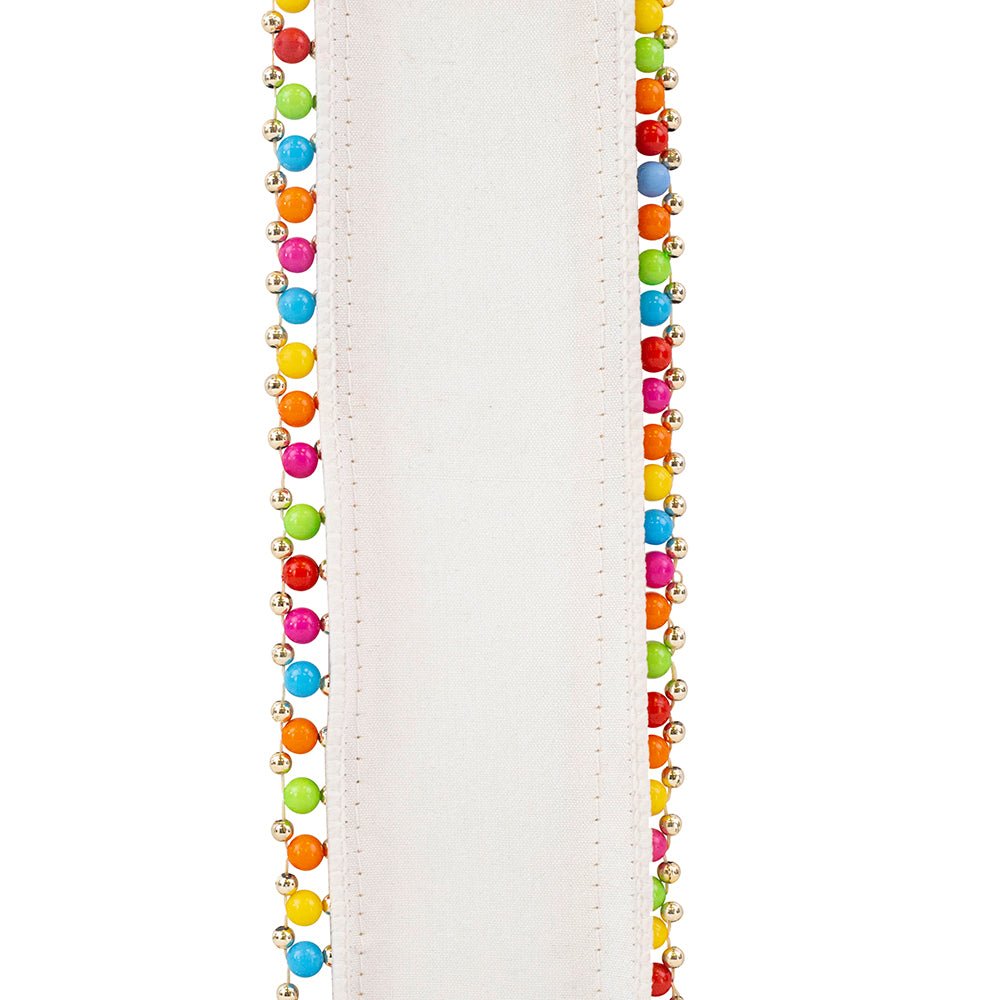 Shop For 1.5" Beaded Candy Edge Ribbon: White (5 Yards) at Michelle's aDOORable Creations