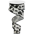 Shop For 1.5" Cowhide Print Ribbon: Black & Cream (10 Yards) at Michelle's aDOORable Creations