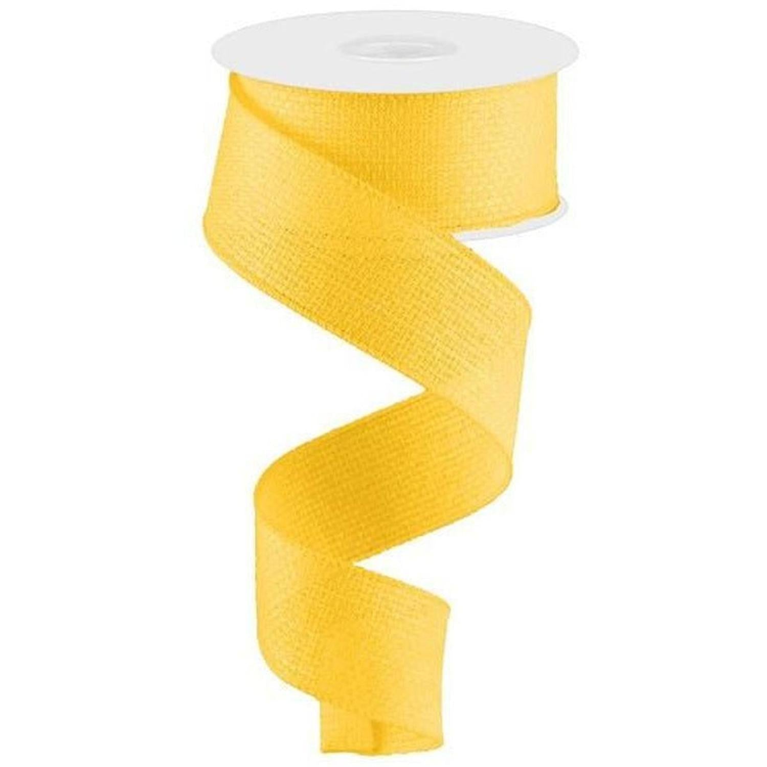 Shop For 1.5" Cross Royal Ribbon: New Sun Yellow (10 Yards) at Michelle's aDOORable Creations