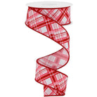 Shop For 1.5" Diagonal Dash Plaid: Pink/Red (10 Yard) at Michelle's aDOORable Creations