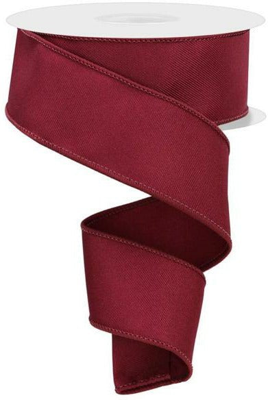 Shop For 1.5" Diagonal Weave Fabric Ribbon: Wine (10 Yards) at Michelle's aDOORable Creations