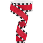 Shop For 1.5" Faux Royal Burlap/Stripe Edge Ribbon: Red (10 Yards) at Michelle's aDOORable Creations