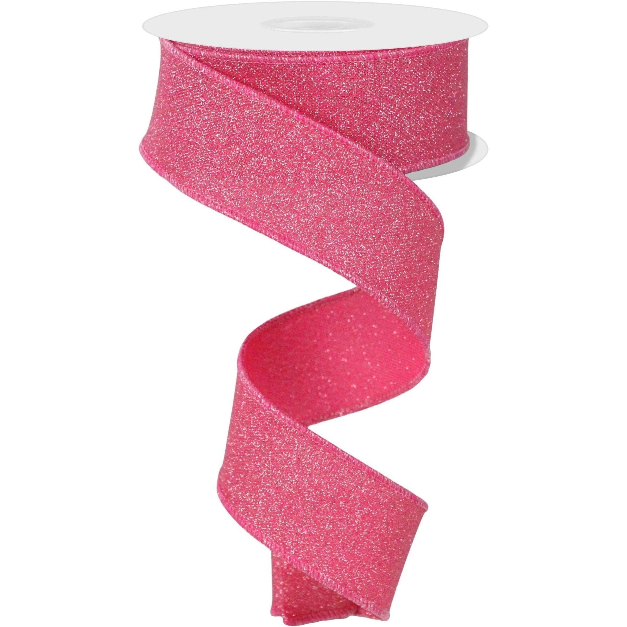 Shop For 1.5" Fine Glitter On Faux Royal: Fuchsia (10 Yards) at Michelle's aDOORable Creations