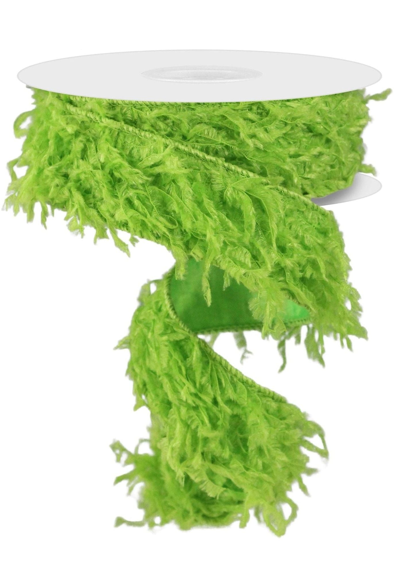 Shop For 1.5" Furry Ribbon: Lime Green (10 Yards) at Michelle's aDOORable Creations