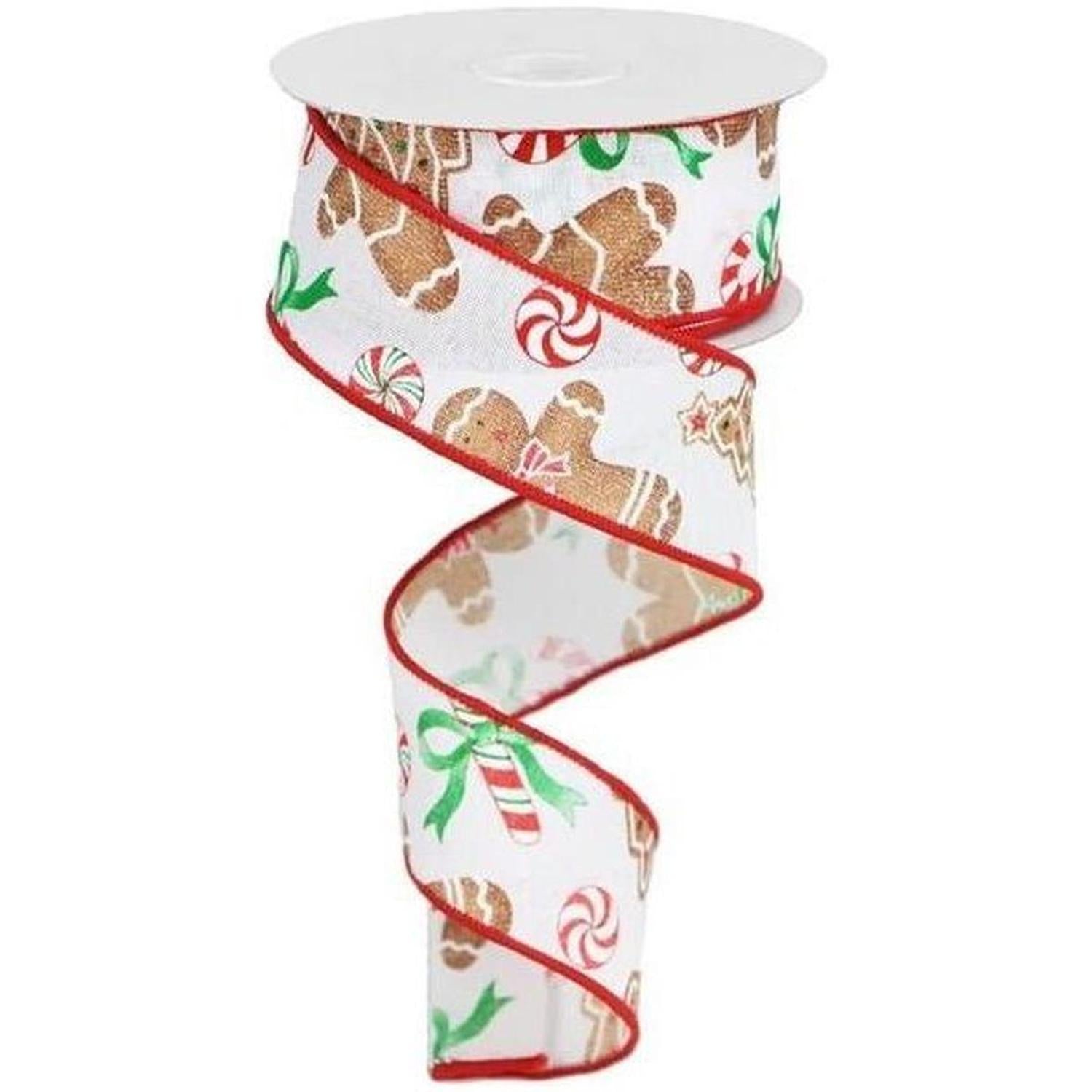 Shop For 1.5" Gingerbread Candy Ribbon: White (10 Yards) at Michelle's aDOORable Creations