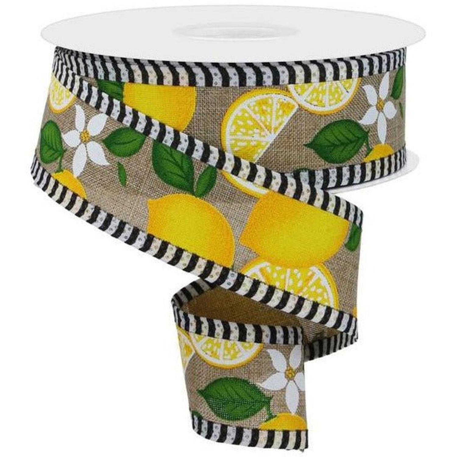 Shop For 1.5" Lemon Thin Stripes Ribbon: Lt Beige (10 Yards) at Michelle's aDOORable Creations