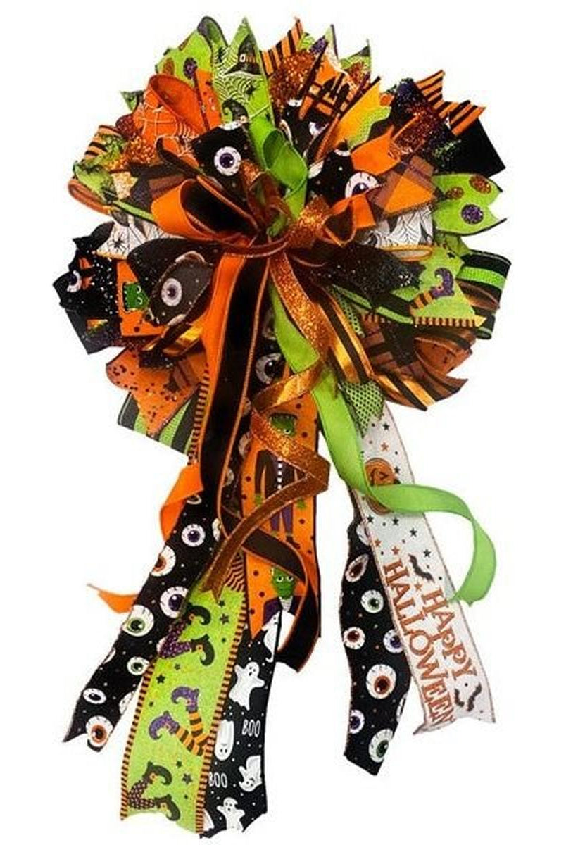 Shop For 1.5" Lime Green Ribbon with Multi Glitter Dots at Michelle's aDOORable Creations