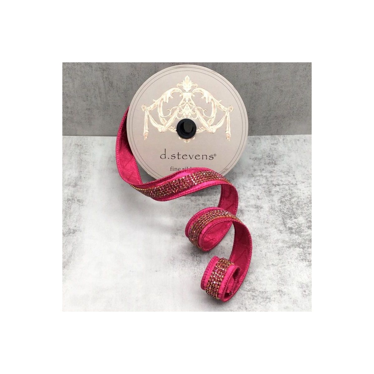 Shop For 1.5" Metallic Dupion Duchess Jewel Ribbon: Hot Pink (10 Yards) at Michelle's aDOORable Creations