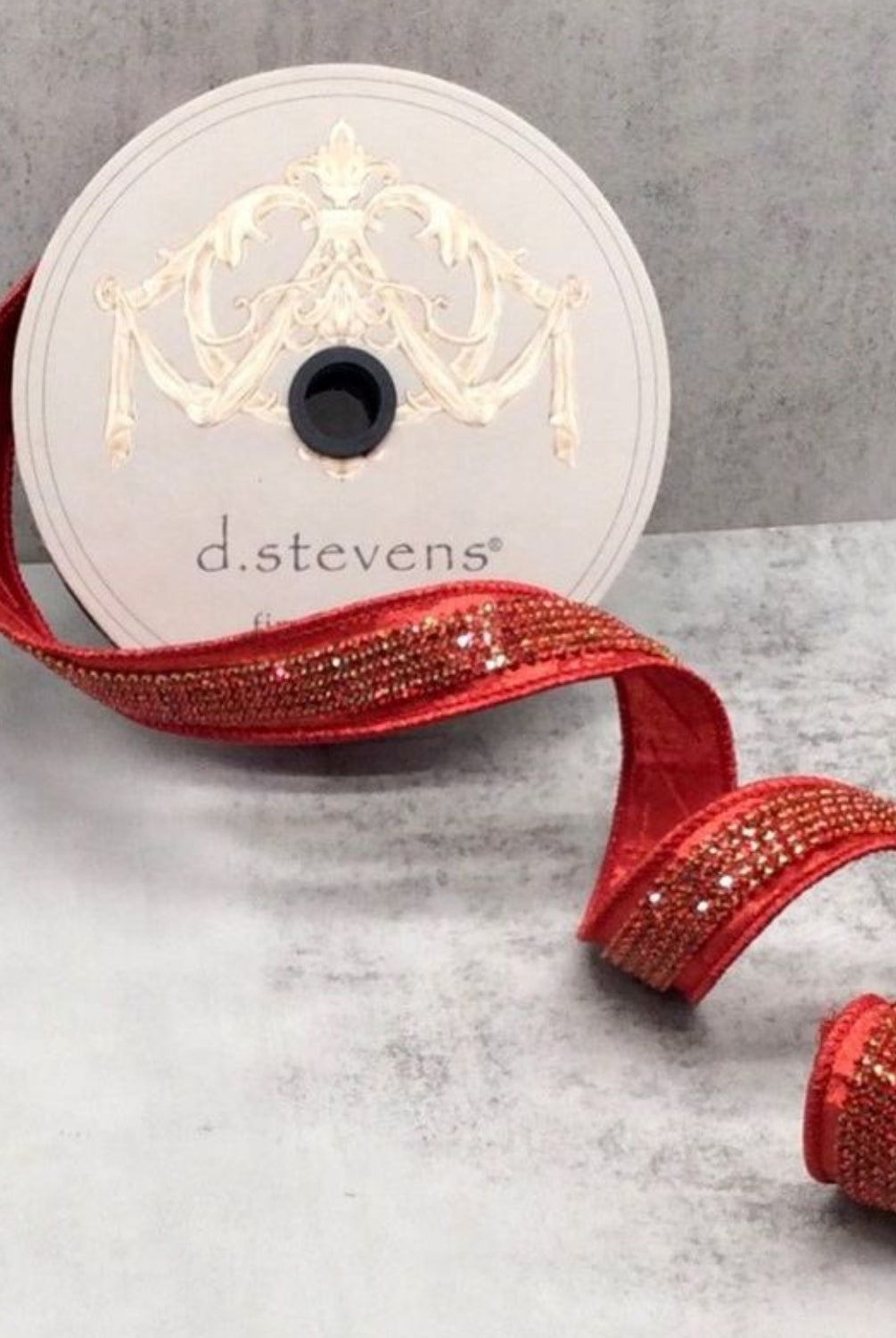 Shop For 1.5" Metallic Dupion Duchess Jewel Ribbon: Red (10 Yards) at Michelle's aDOORable Creations