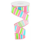 Shop For 1.5" Multi Width Horizontal Stripe Ribbon: Pink (10 Yards) at Michelle's aDOORable Creations
