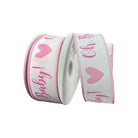 Shop For 1.5" Oh Baby Girl Ribbon: Pink & White (10 Yards) at Michelle's aDOORable Creations