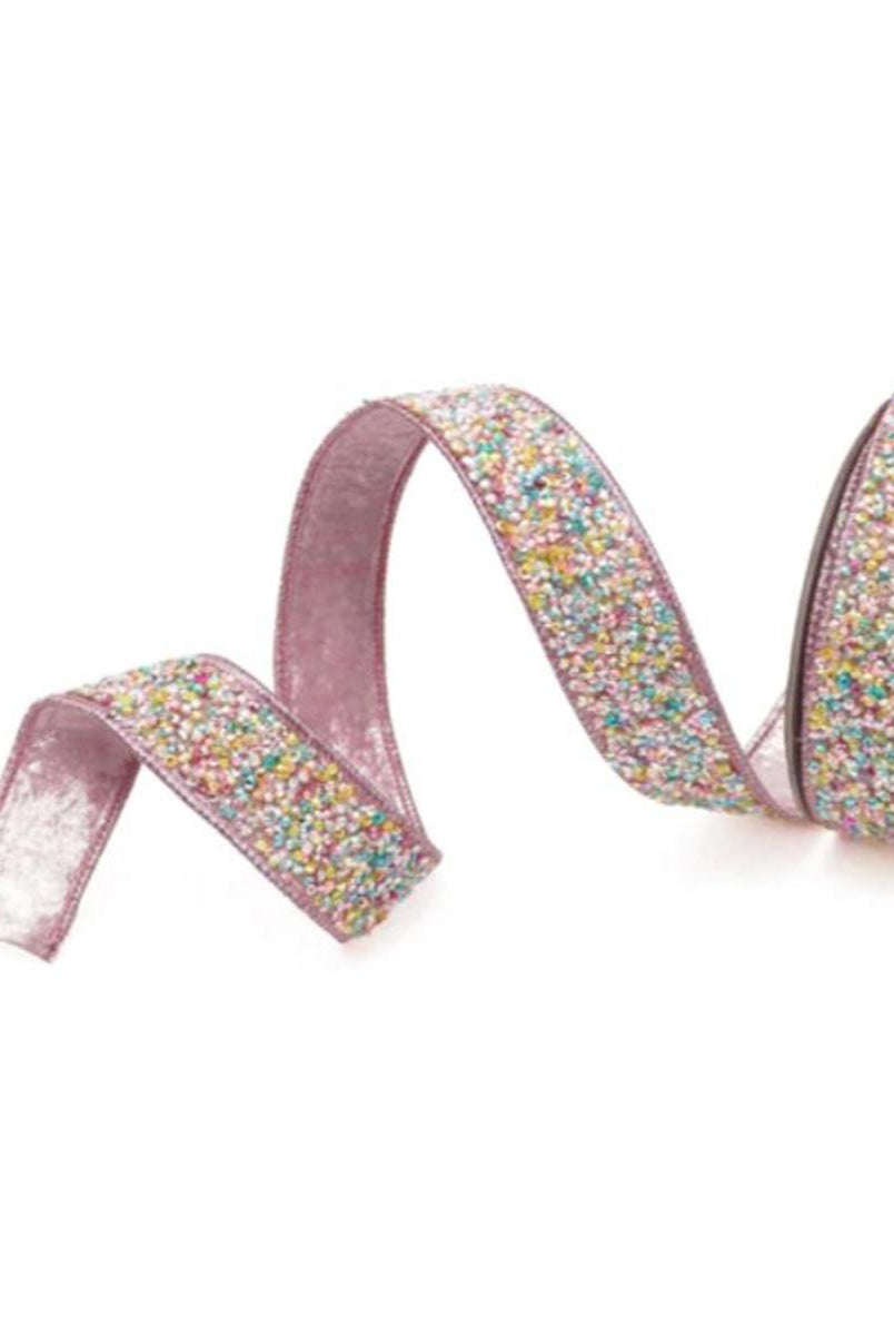 Shop For 1.5" Pastel Multi Sprinkles Ribbon: Pink (10 Yards) at Michelle's aDOORable Creations