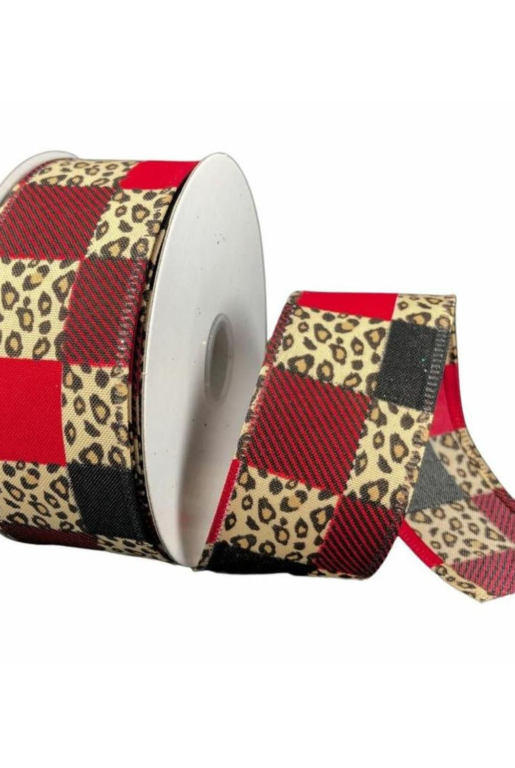 Shop For 1.5" Patchwork Leopard Ribbon: Red (10 Yards) at Michelle's aDOORable Creations