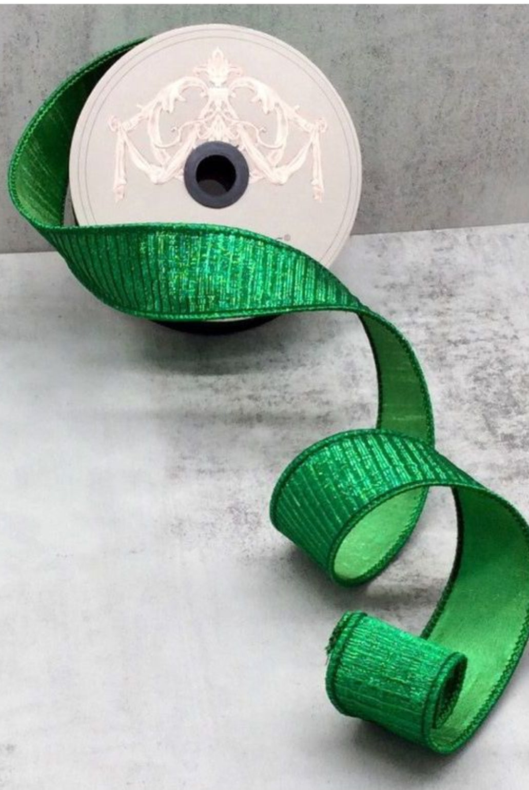 Shop For 1.5" Pleated Lame Ribbon: Green (10 Yards) at Michelle's aDOORable Creations