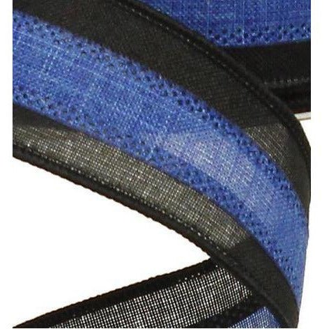 Shop For 1.5" Police Support Ribbon: Black & Blue (10 Yards) at Michelle's aDOORable Creations