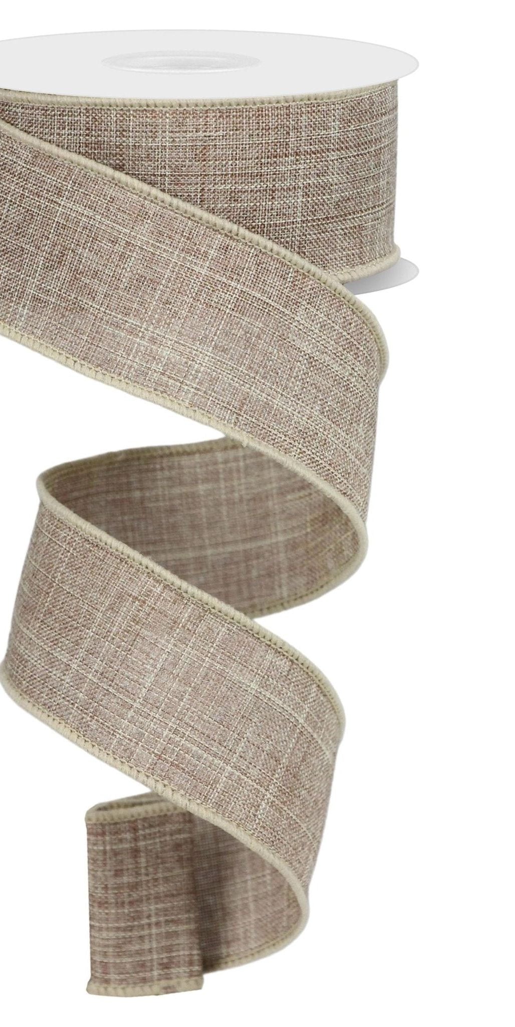 1.5" Royal Burlap Ribbon: Beige (10 Yard) - Michelle's aDOORable Creations - Wired Edge Ribbon
