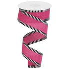 Shop For 1.5" Royal Burlap Thin Stripe Ribbon: Fuchsia (10 Yards) at Michelle's aDOORable Creations